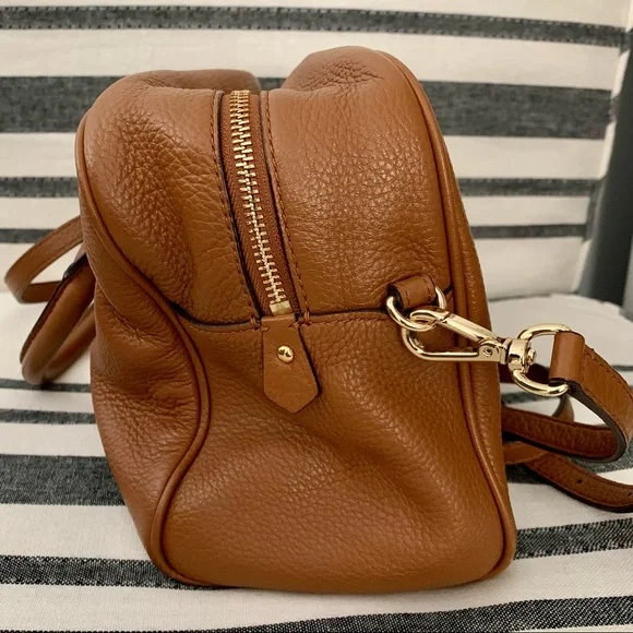 Michael Kors Camel Brown Soft Leather Satchel Crossbody Bag - Picture 8 of 8